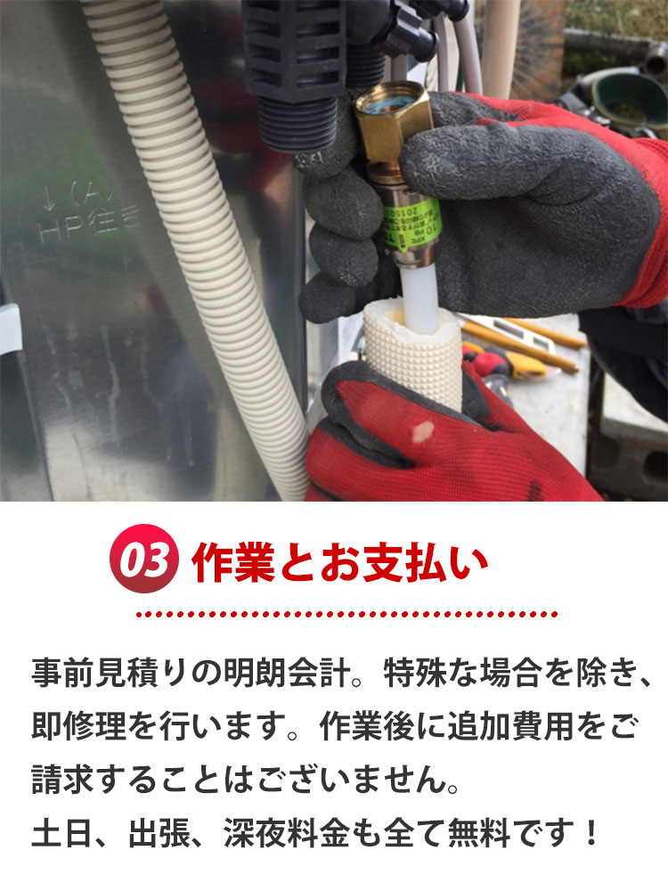 作業とお支払い